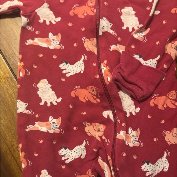 Wonder Nation Red and White Dog Footies - Picture 2 of 3